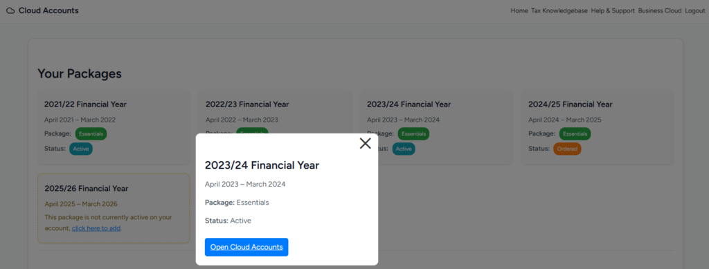 Using your Cloud Accounts System (Legacy Packages such as Malgra Plus) Spreadsheet Links