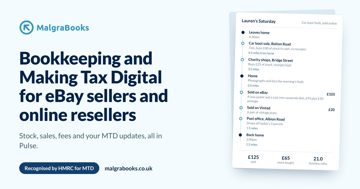 Simple bookkeeping and MTD software for the self-employed ebay sellers